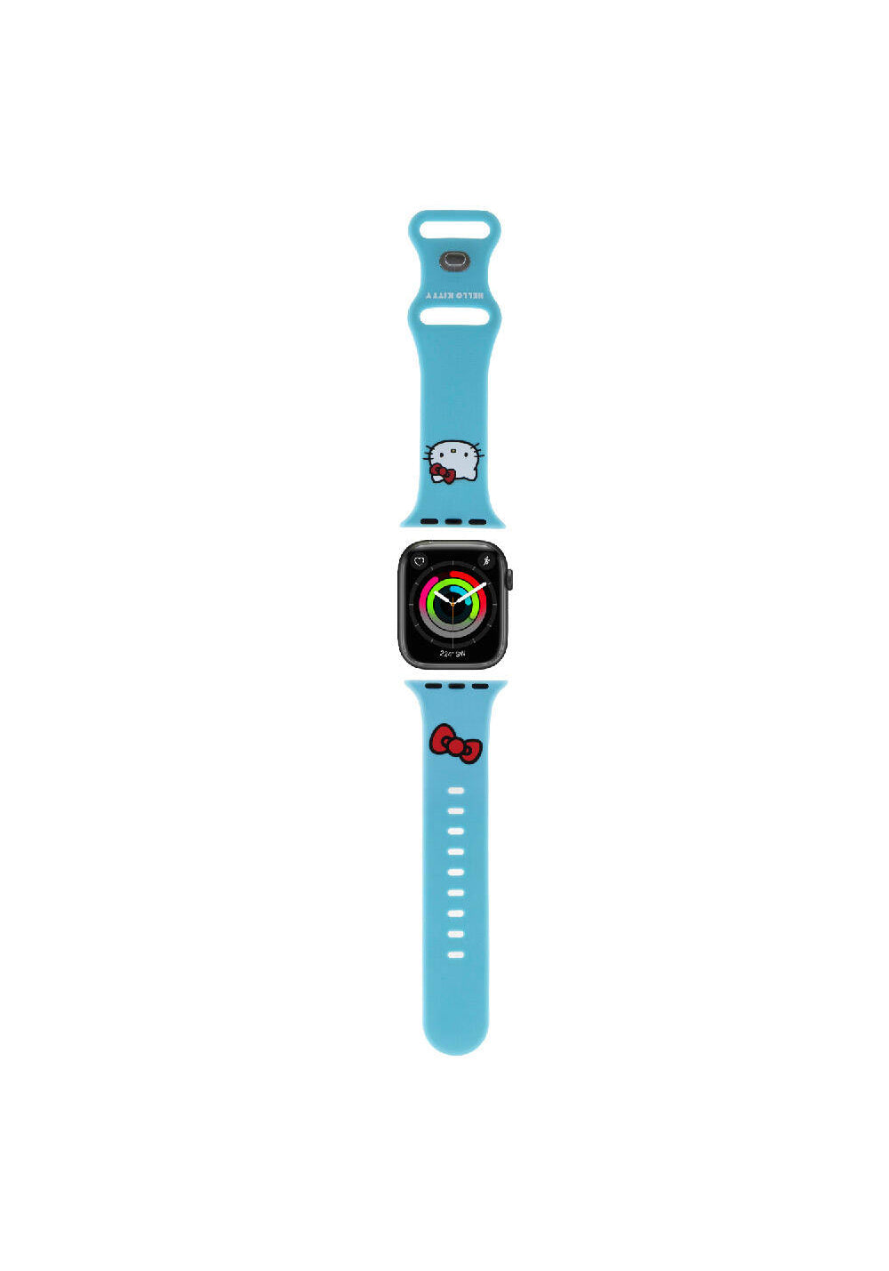Hello Kitty Kitty Head & Bow Yazı ve Fiyonk Desenli Kordon – Apple Watch 38/40/41 mm