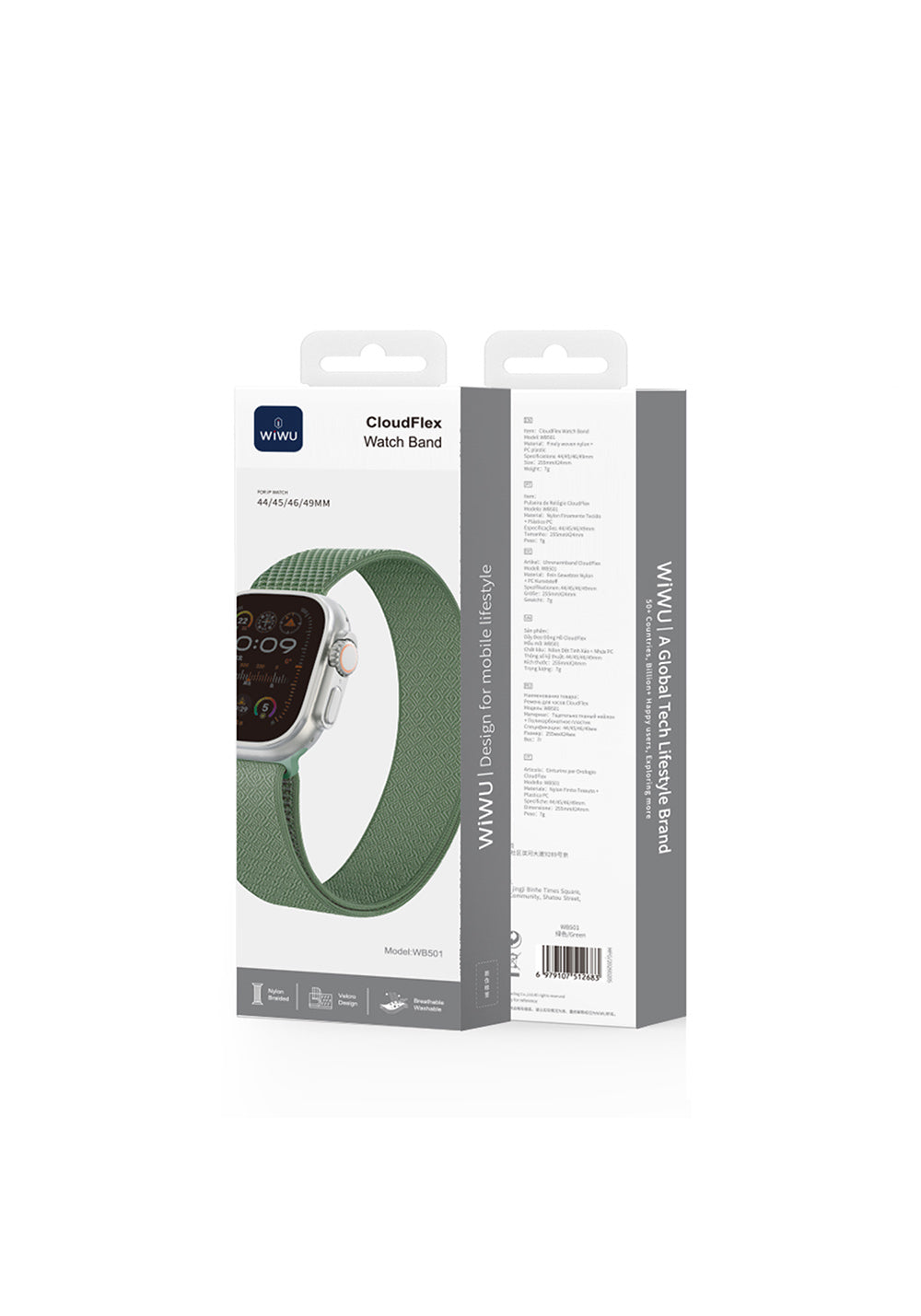 Wiwu WB501 CloudFlex Naylon Örgü Kordon – Apple Watch 42/44/45/46/49 mm