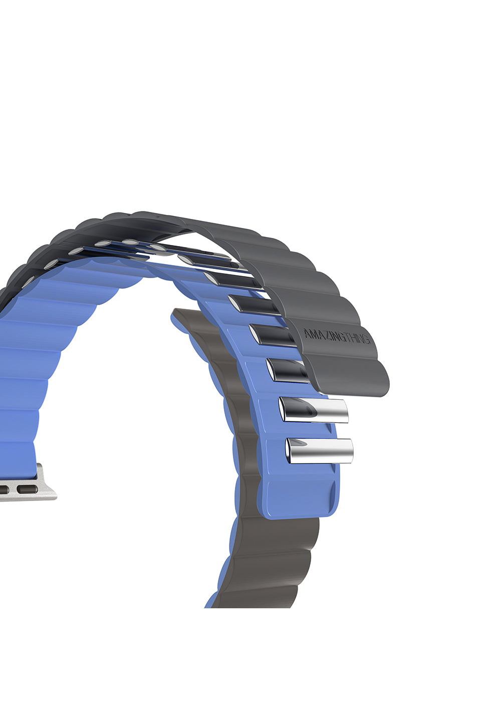 Amazingthing Smoothie Mag Manyetik Silikon Kordon – Apple Watch 45/46/49 mm
