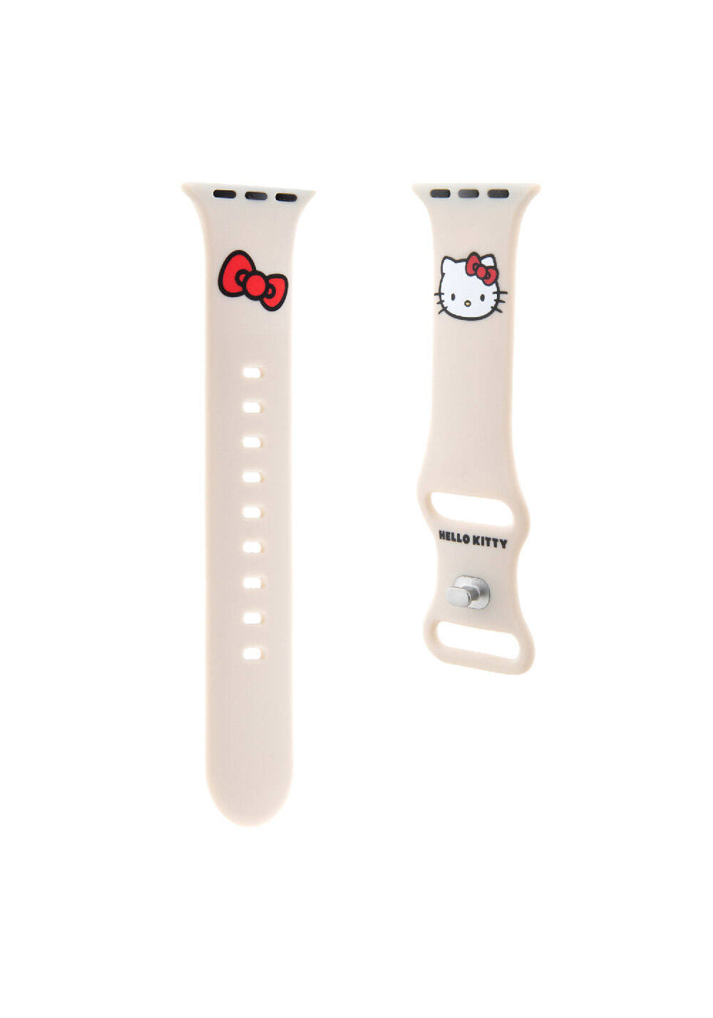 Hello Kitty Kitty Head & Bow Yazı ve Fiyonk Desenli Kordon – Apple Watch 38/40/41 mm