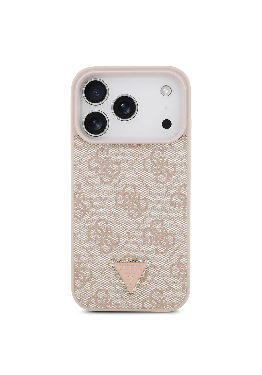 Guess Strass 4G Üçgen Logolu – iPhone 18 Pro Kılıfı