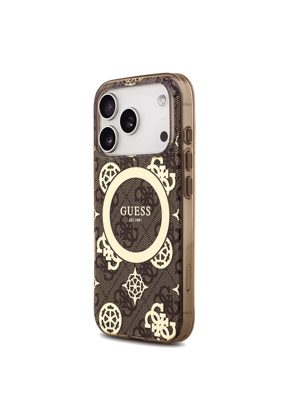 Guess IML Peony ve 4G Desenli Klasik Logolu – iPhone 18 Pro Max Kılıfı