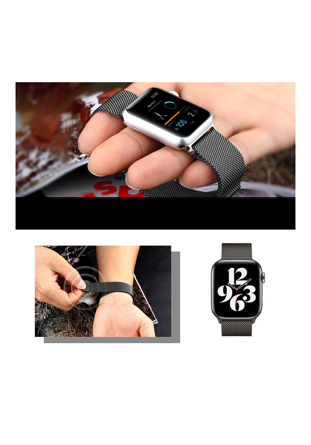 Wiwu Minalo Metal Kordon – Apple Watch 42/44/49 mm