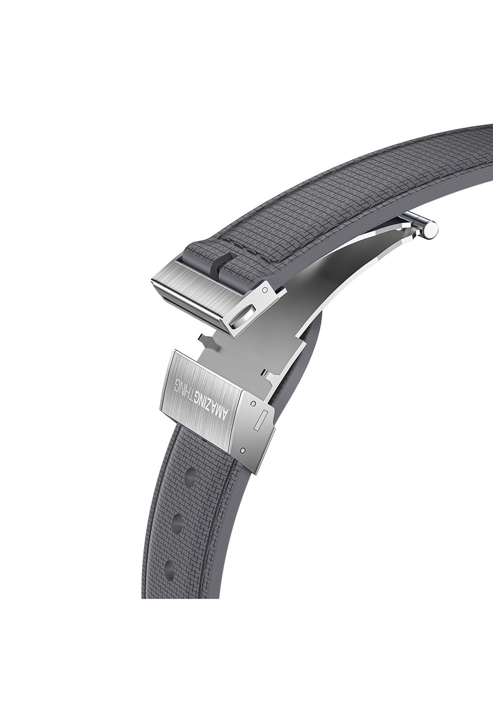 Amazingthing Titan Swift Deri Dokulu Silikon Kordon – Apple Watch 45/46/49 mm