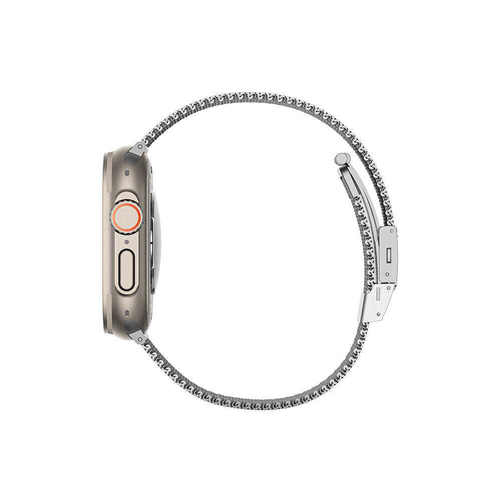 Amazingthing Titan Metal Metal Örgü Kordon – Apple Watch 45/46/49 mm