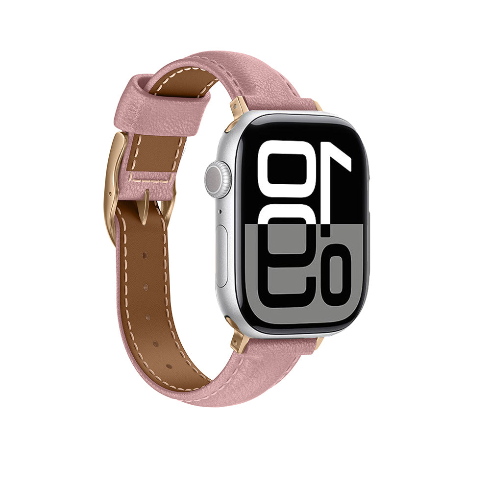Amazingthing Glamour Class Deri Kordon – Apple Watch 46 mm