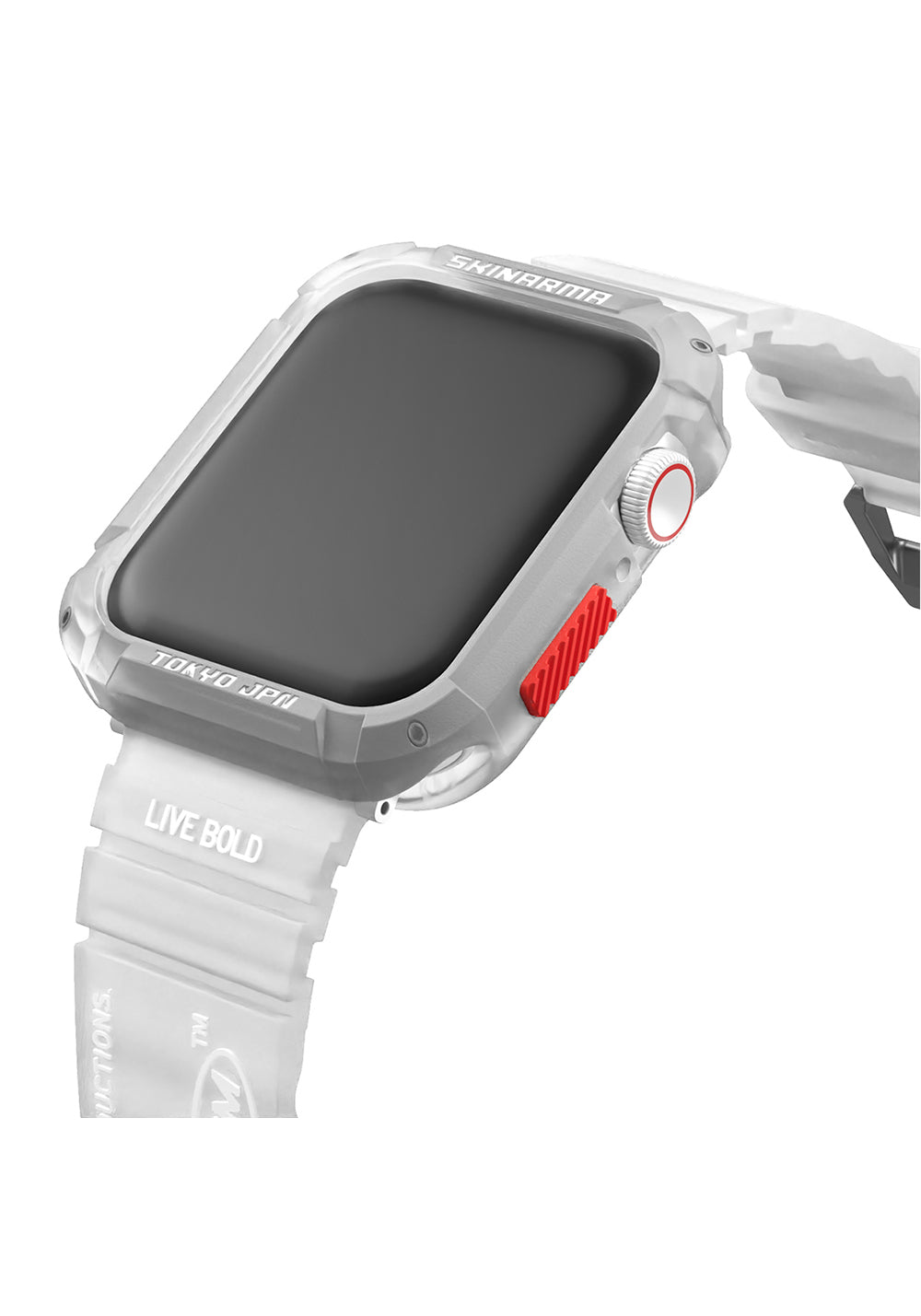 Skinarma Kurono + Shokku PC Kasa ve Silikon Kordon Seti – Apple Watch 44/45 mm