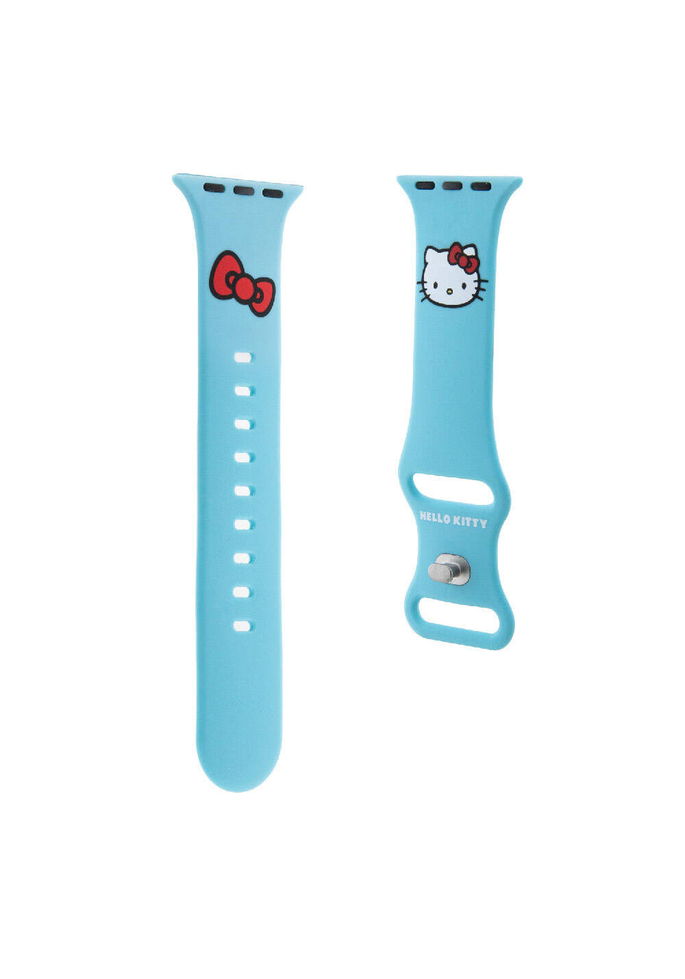 Hello Kitty Kitty Head & Bow Yazı ve Fiyonk Desenli Kordon – Apple Watch 38/40/41 mm