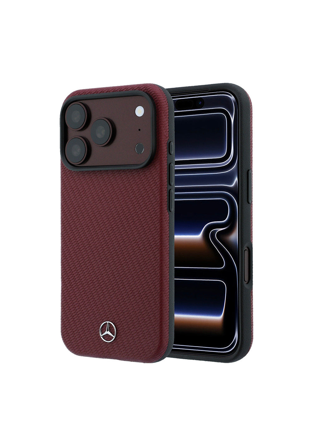 Mercedes Benz 3D Wrap Wood Deri – iPhone 18 Pro Kılıfı