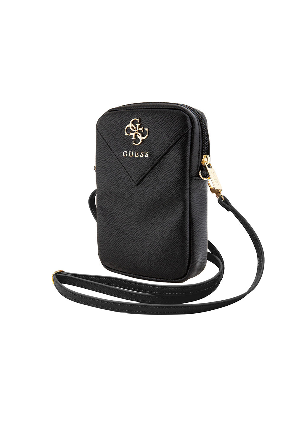 Guess 4G Metal Logo Fermuarlı PU Deri – Çapraz Vücut Çantası