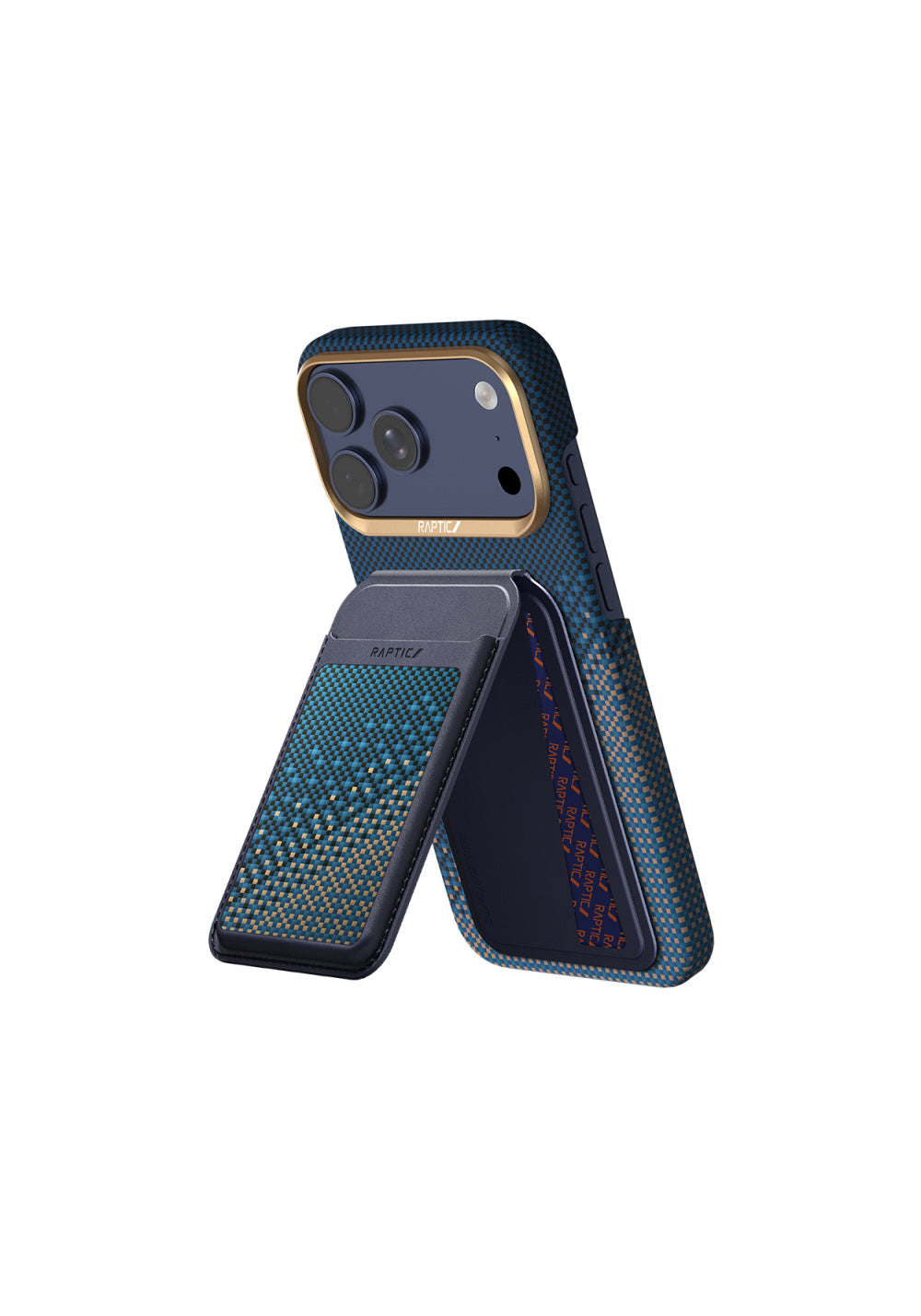 Raptic 2in1 Bundle Kit Aramid Skin Serenity Kartlık ve Karbon – iPhone 18 Pro Max Kılıfı