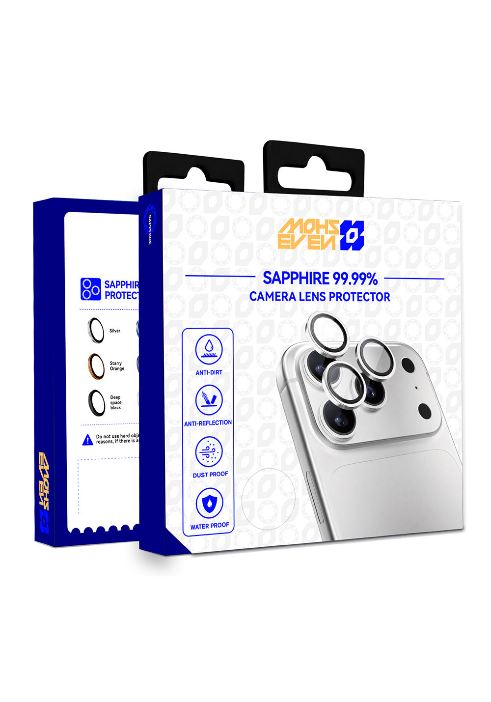 Mohseven Sapphire One by One Alüminyum Safir – iPhone 18 Pro Lens Koruyucusu