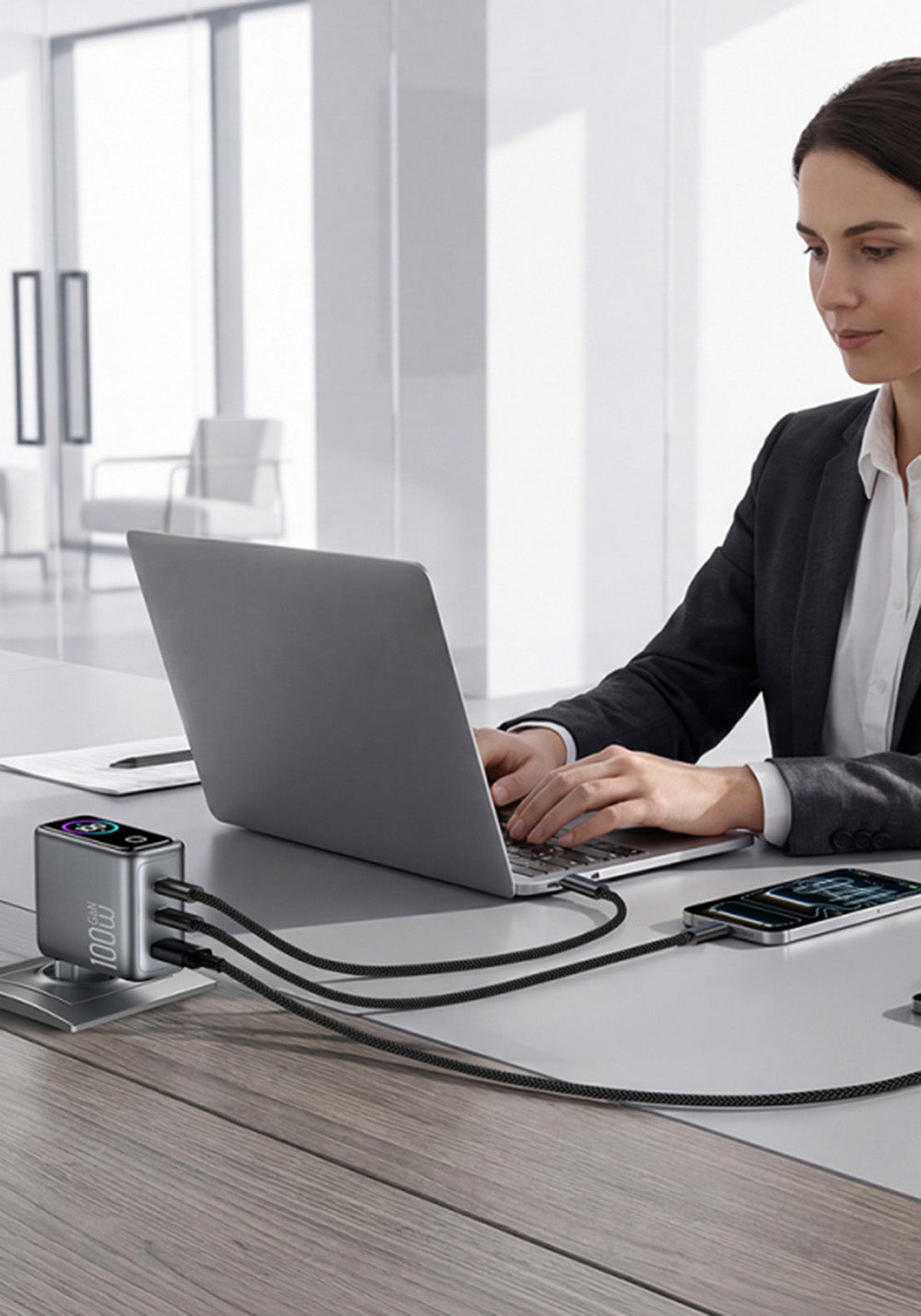Wiwu CHG300 100W GaN Şarj Adaptörü