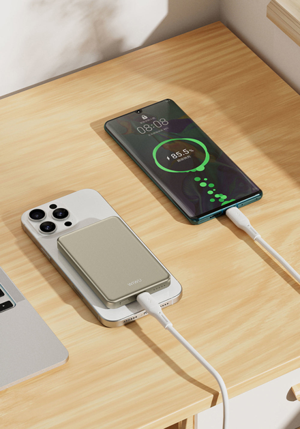 Wiwu P15 5000 mAh Kablosuz Powerbank