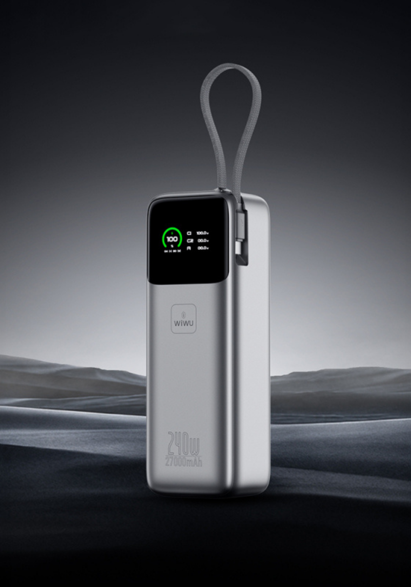 WiWU PM201 Power Mega 240W 27000mAh Hızlı Şarj Powerbank – Silver