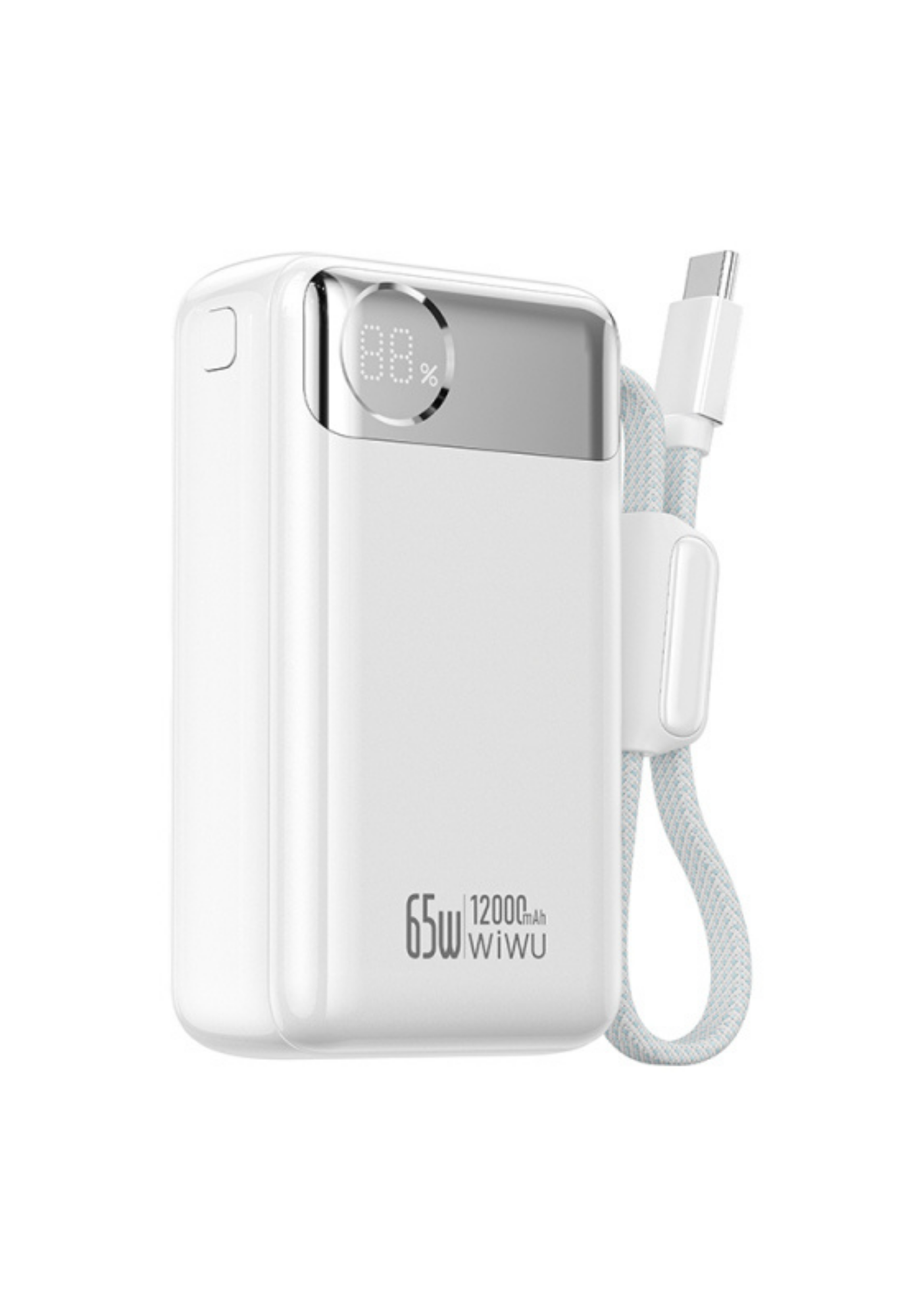 WiWU T132 Power Plus 65W 12000mAh Type-C Kablolu PD Hızlı Şarj Powerbank