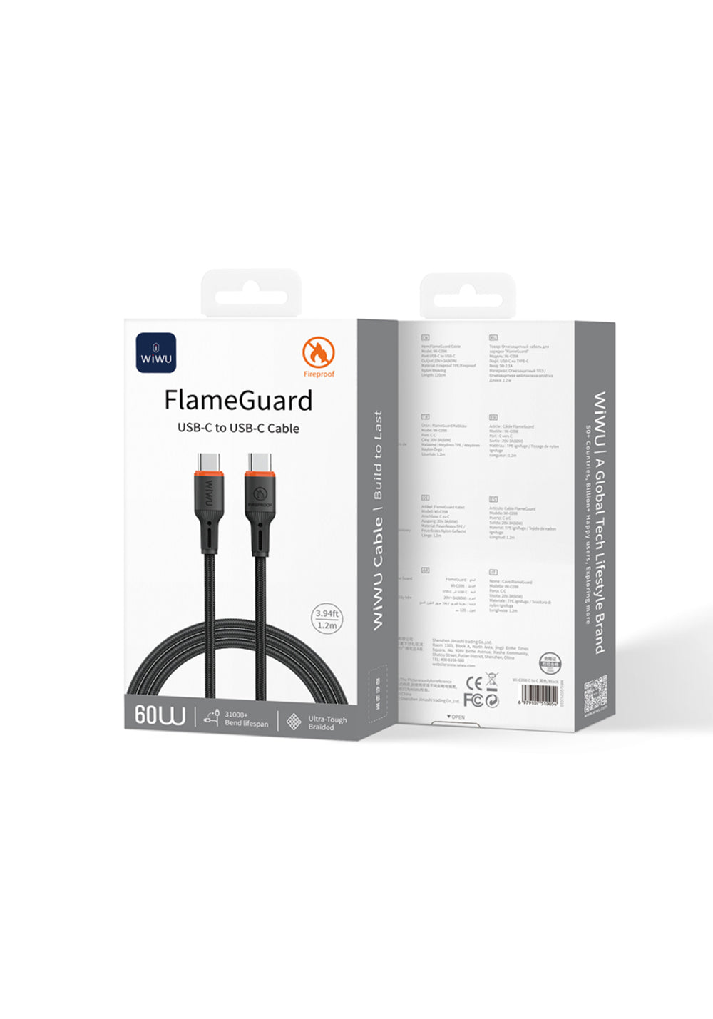Wiwu Wi-C098 USB-C – USB-C 60W Şarj Kablosu 1.2 m