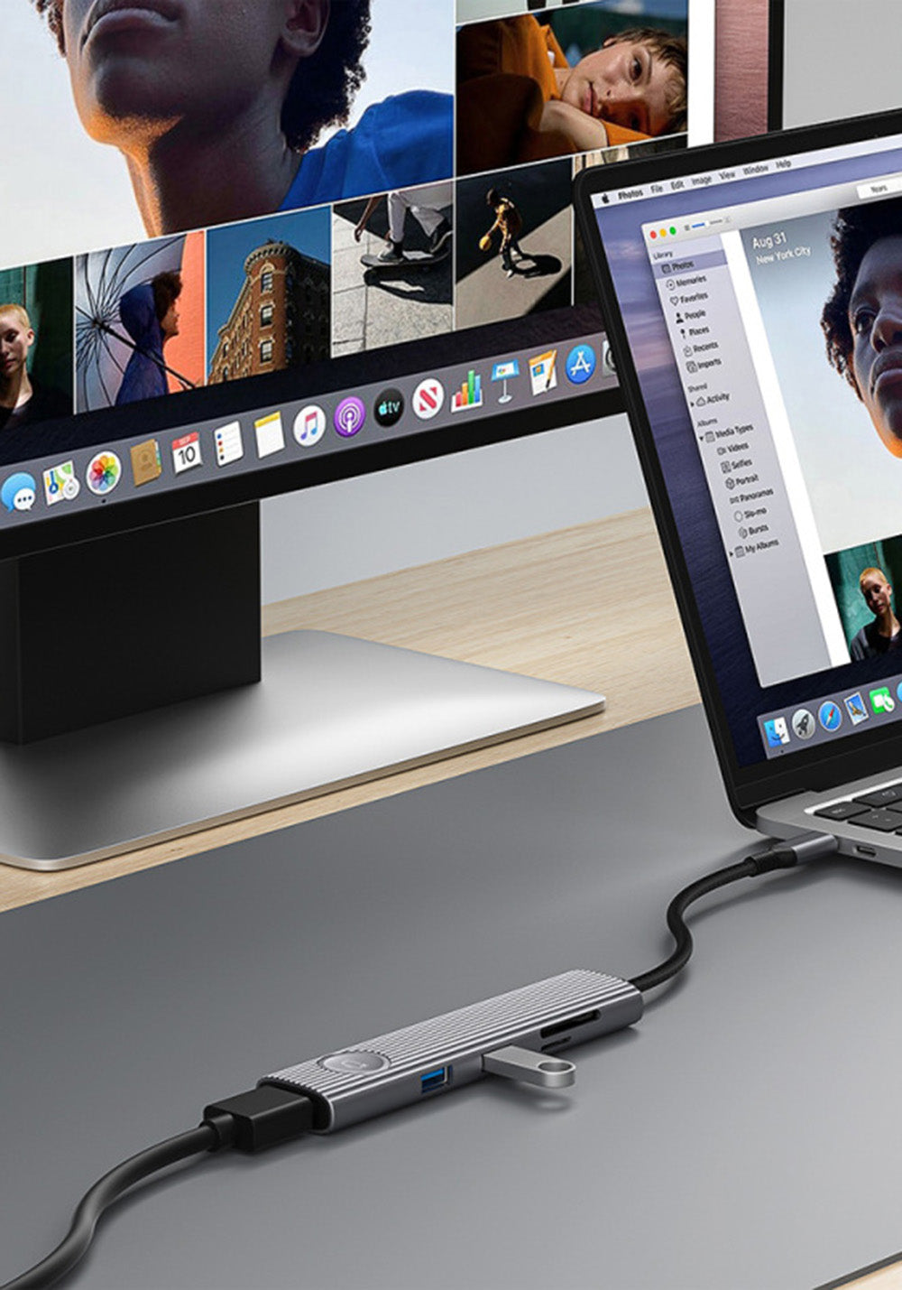 Wiwu Wi-HB8001 8’si 1 Arada USB-C Hub HDMI PD 100W