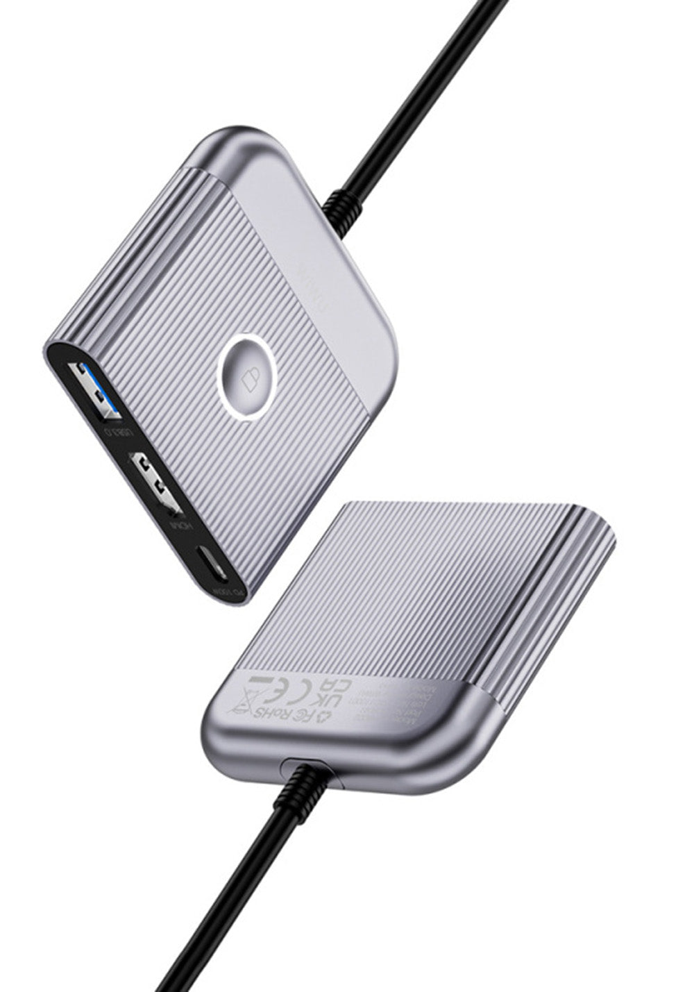 Wiwu Wi-HB8002 3’si 1 Arada USB-C Hub HDMI PD 100W