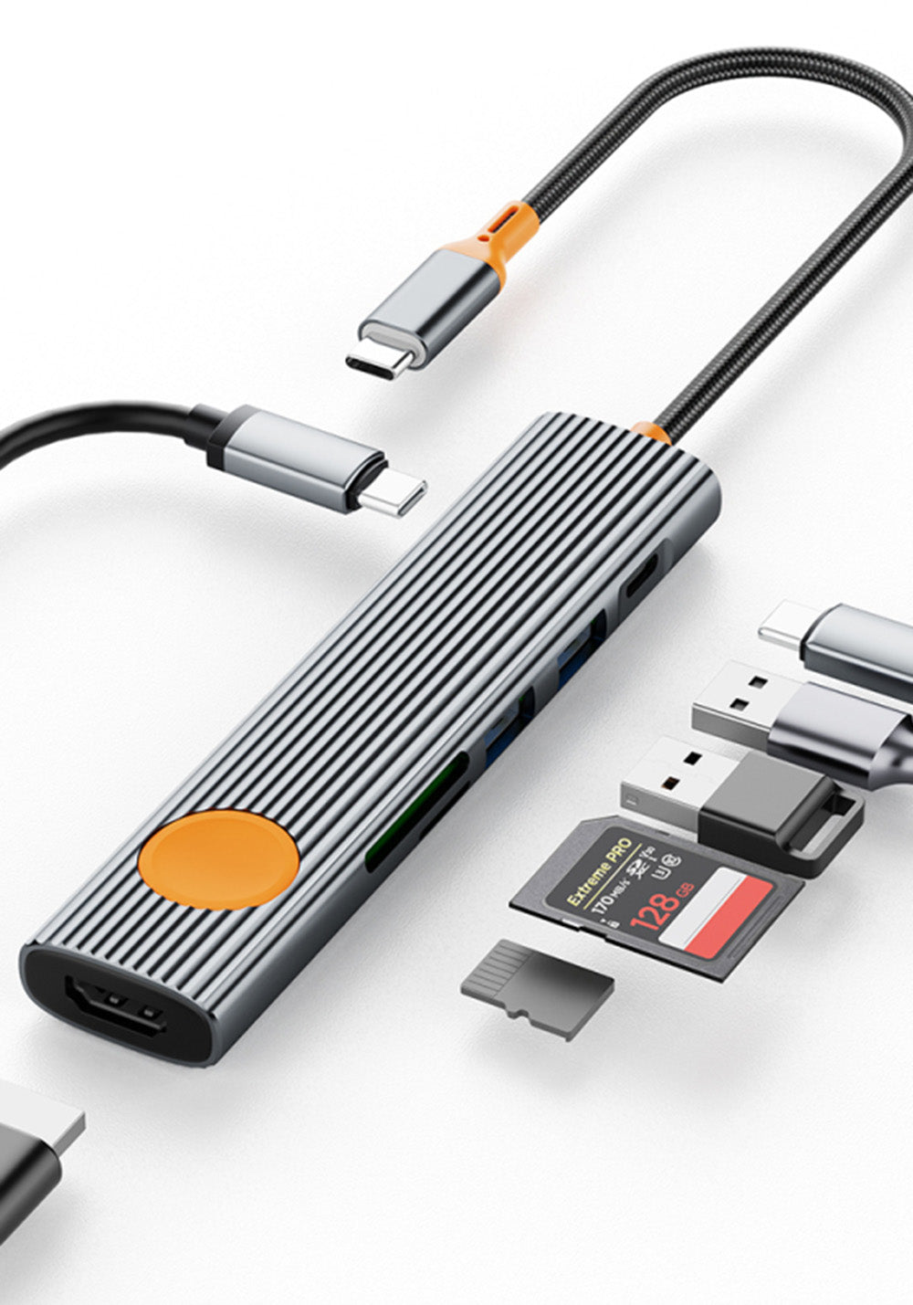 Wiwu Wi-HB8007 7’si 1 Arada USB-C Hub HDMI PD 100W