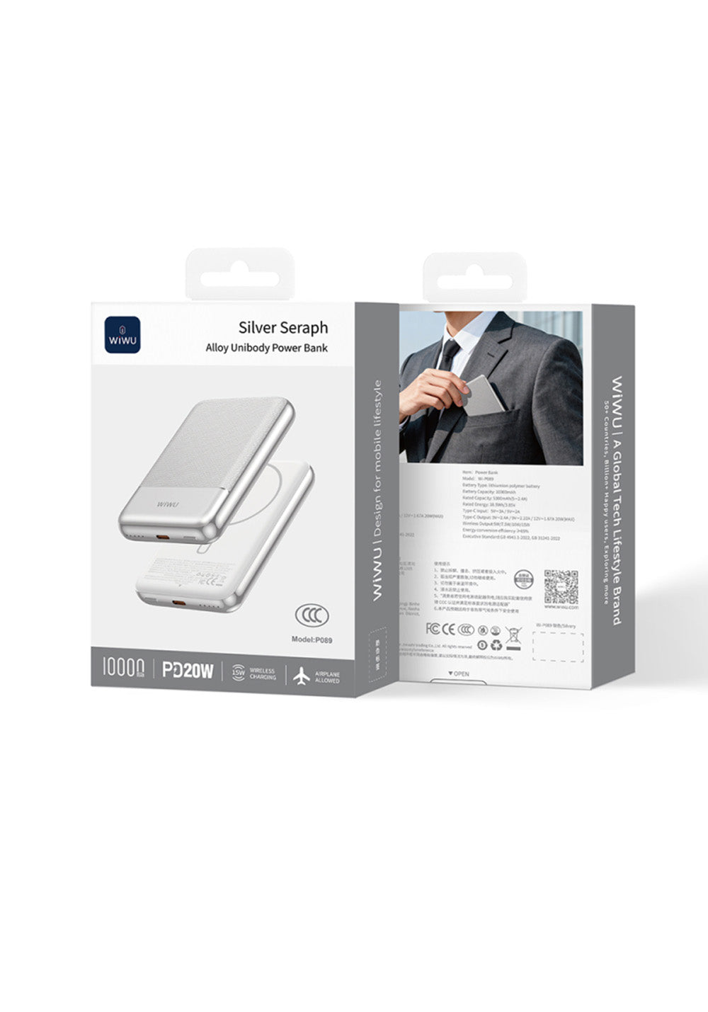 Wiwu Wi-P089 10000 mAh Kablosuz Powerbank